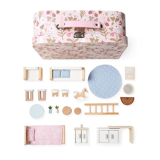 2Kids Toys Domček pre bábiky v kufríku Obývacia izba