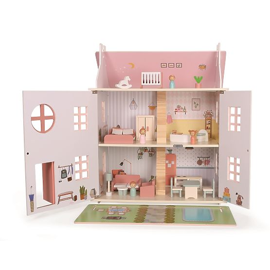 2Kids Toys Domček s bábikami ružový