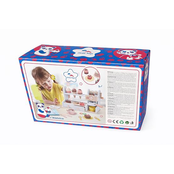 2Kids Toys Drevená cukráreň 2 v 1
