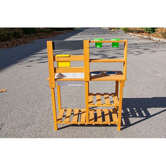 2Kids Toys Drevená záhradná kuchynka s drezom