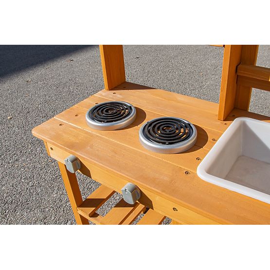 2Kids Toys Drevená záhradná kuchynka s drezom