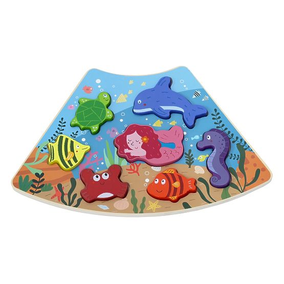 2Kids Toys Drevené puzzle Kruh prepojiteľné 6 v 1