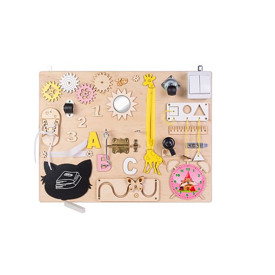 Activity board Žirafa - prírodná