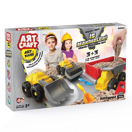 ART CRAFT Sada kinetického piesku so stavebnými vozidlami