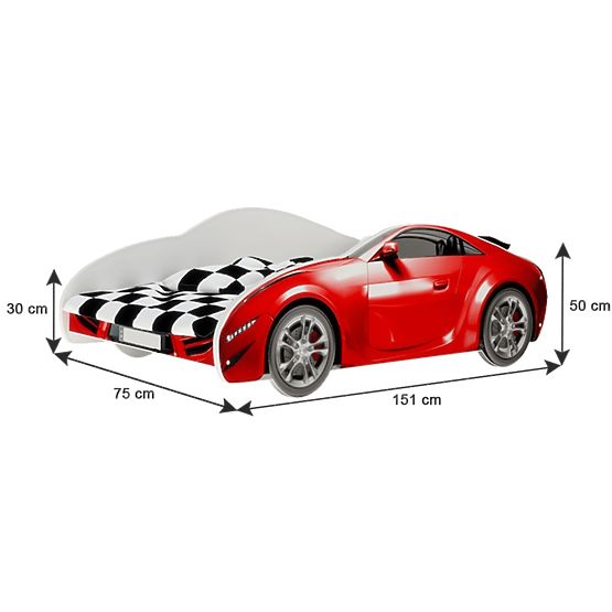 Autoposteľ S-CAR - červená