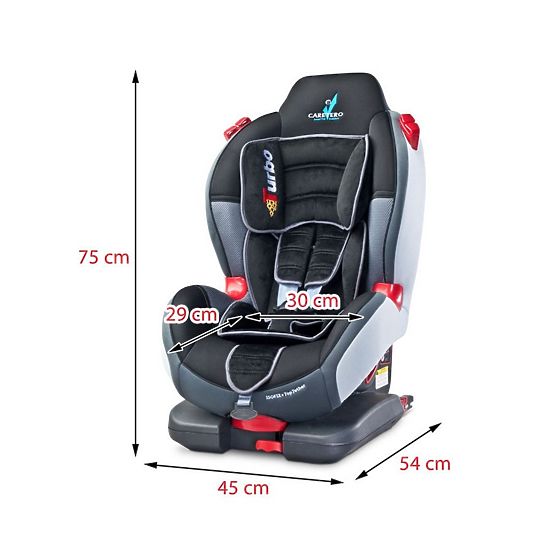 Autosedačka CARETERO Sport TurboFix red 2016 Červená