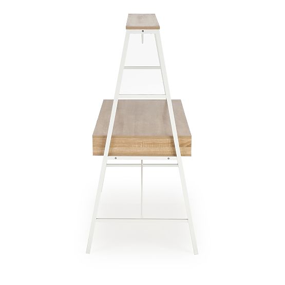 B48 písací stôl dub sonoma / biely