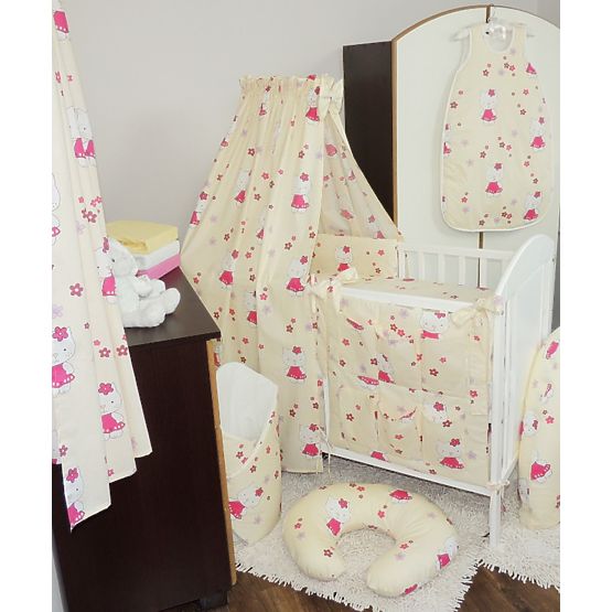 Baldachýn bavlnený s mašľou - Krémová Hello Kitty