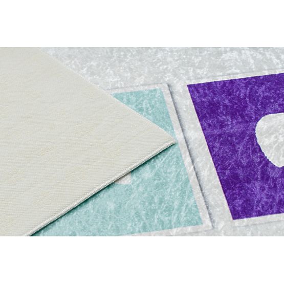 BAMBINO 1075 umývací koberec skákanie, čísla pre deti protišmykový - zelená