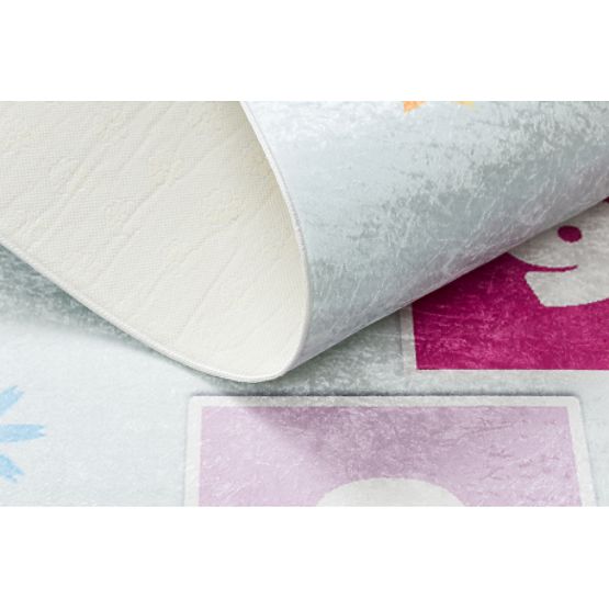 BAMBINO 1075 umývací koberec skákanie, čísla pre deti protišmykový - zelená