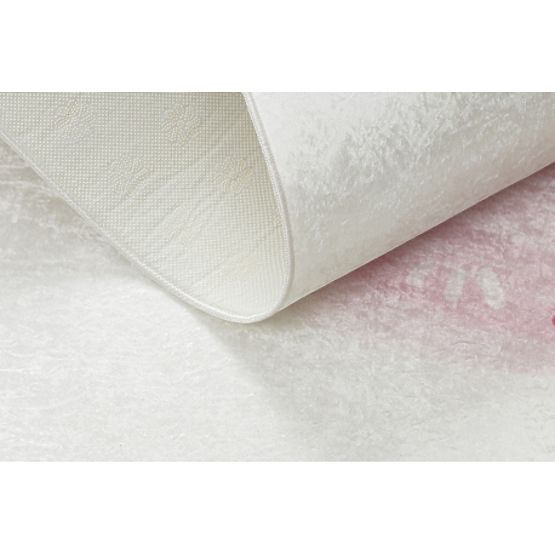 BAMBINO 1128 umývací koberec Jednorožec pre deti protišmykový - krémový