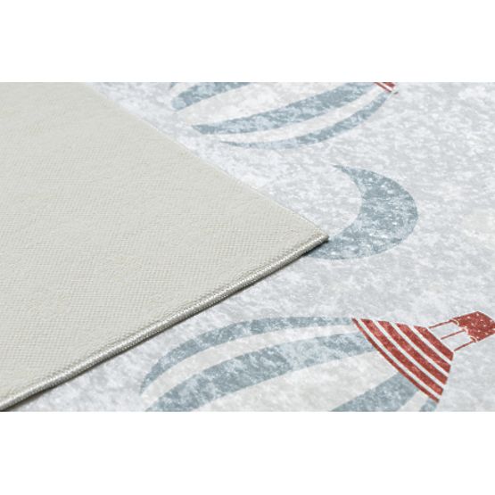 BAMBINO 1349 umývací koberec Balóny, mraky pre deti protišmykový - sivá