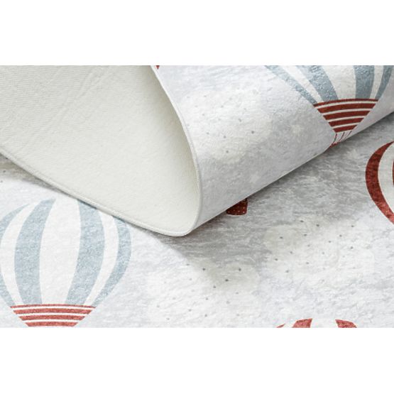 BAMBINO 1349 umývací koberec Balóny, mraky pre deti protišmykový - sivá