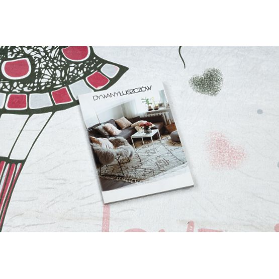 BAMBINO 2644 umývací koberec Dievčatko, jednorožec pre deti protišmykový - biela / ružová