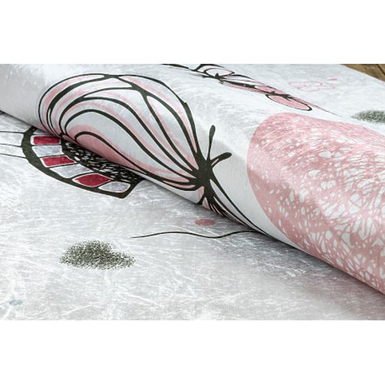 BAMBINO 2644 umývací koberec Dievčatko, jednorožec pre deti protišmykový - biela / ružová