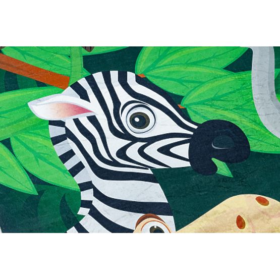 BAMBINO 2705 umývací koberec Zvieratá, Afrika pre deti protišmykový - zelená / hnedá