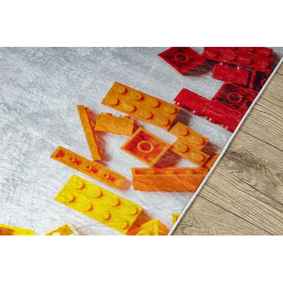 BAMBINO 38480 umývací koberec Stavebnica pre deti protišmyk - sivá / žltá