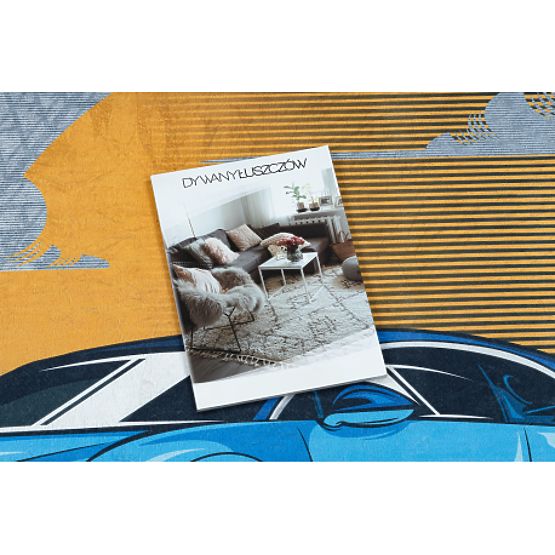BAMBINO 41730 umývací koberec Auto, závod pre deti protišmykový - sivá / modrá