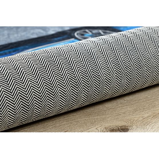 BAMBINO 41730 umývací koberec Auto, závod pre deti protišmykový - sivá / modrá