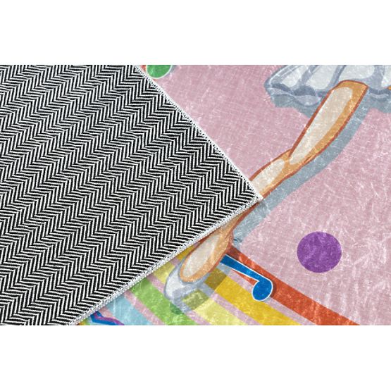 BAMBINO 41870 umývací koberec Balerína, dúha pre deti protišmykový - ružový