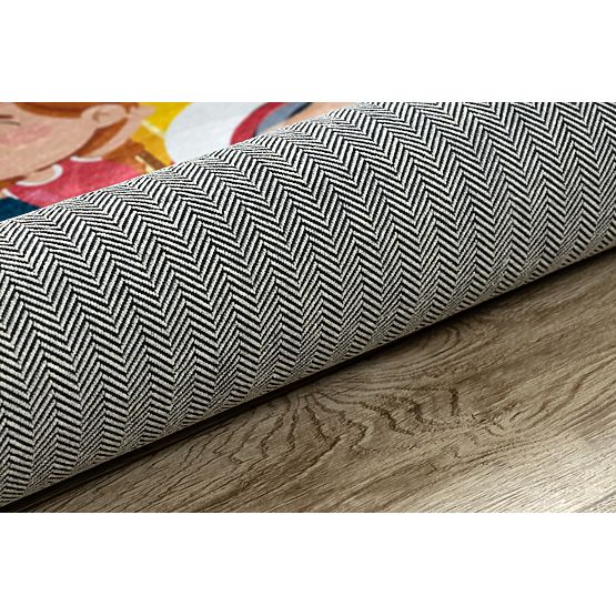 BAMBINO 42810 umývací koberec Raketa, planéty pre deti protišmykový - modrý / hnedá