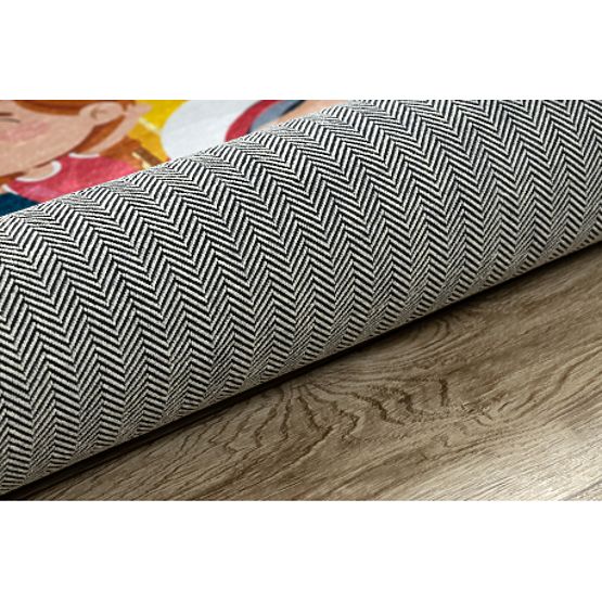 BAMBINO 42810 umývací koberec Raketa, planéty pre deti protišmykový - modrý / hnedá