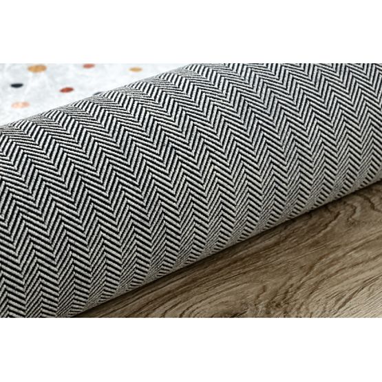BAMBINO 47890 umývací koberec Bodky pre deti protišmykový - biela / hnedá
