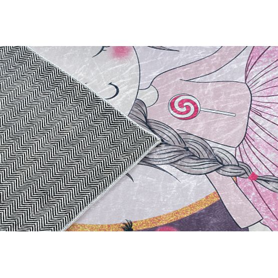 BAMBINO 48060 umývací koberec Princezná, hviezdy pre deti protišmykový - ružový