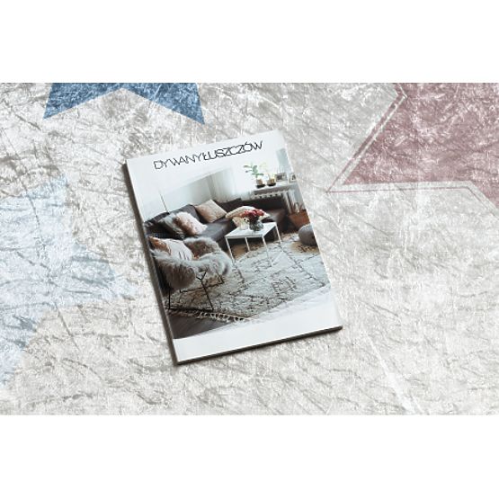 BAMBINO 48130 umývací okrúhly koberec Hviezdy pre deti protišmykový - béžový / sivá