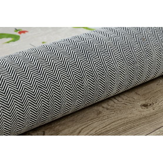 BAMBINO 50230 umývací koberec Zoologická záhrada, ulica pre deti protišmyk - béžový / zelený