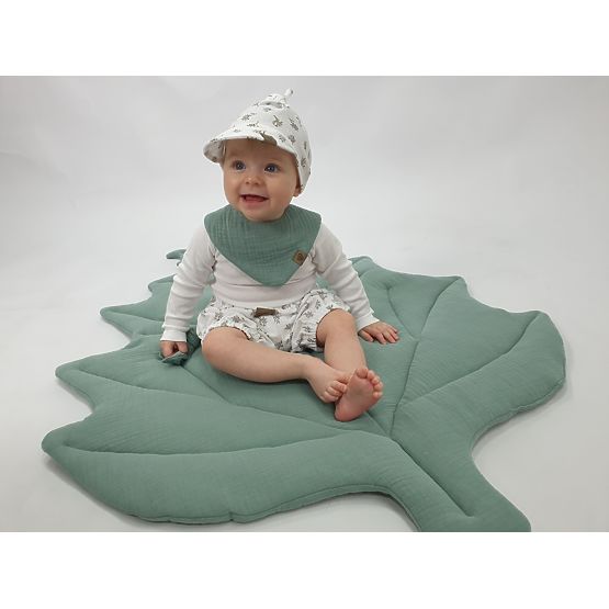 Bavlnená hracia podložka List - zelená