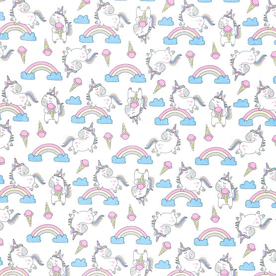 Bavlnená plachta - jednorožce