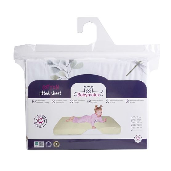 Bavlnená plachta s gumou - Vážky (140x70 cm)