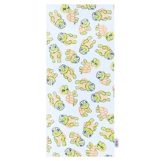 Bavlnená plienka s potlačou New Baby biela korytnačkou