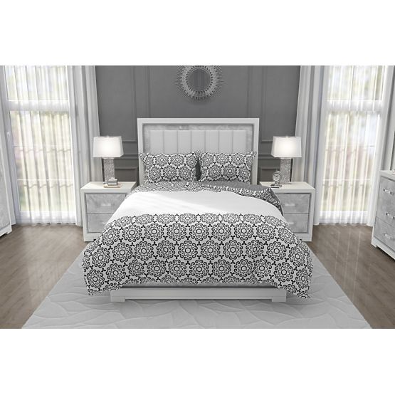 Bavlnené obliečky Glamour kvety 140x200cm + 70x90cm