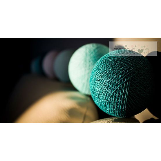 Bavlnené svietiace LED guličky Cotton Balls - fresh love