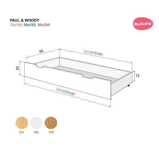 Bazar - Detská domčeková posteľ Frank SCANDI - biela-prírodná