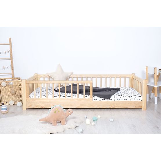 BAZAR - Detská nízka posteľ Montessori Ourbaby - prírodná 160x70 cm