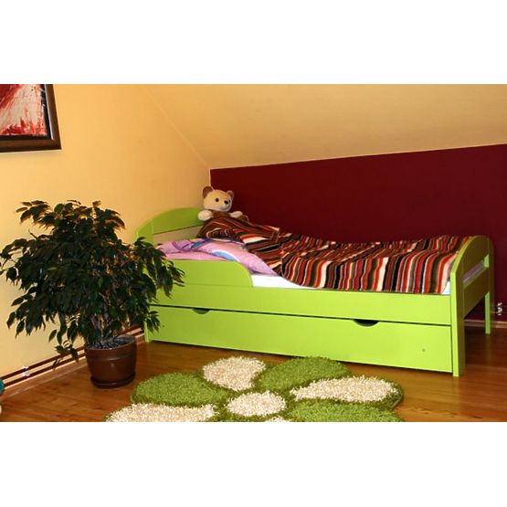 BAZAR Detská posteľ s úložným priestorom Timi - zelená - rozmer na matrac 180x80cm