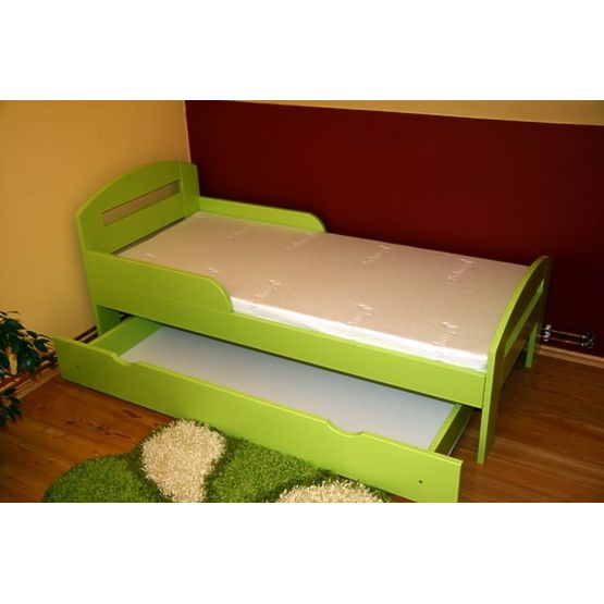 BAZAR Detská posteľ s úložným priestorom Timi - zelená - rozmer na matrac 180x80cm