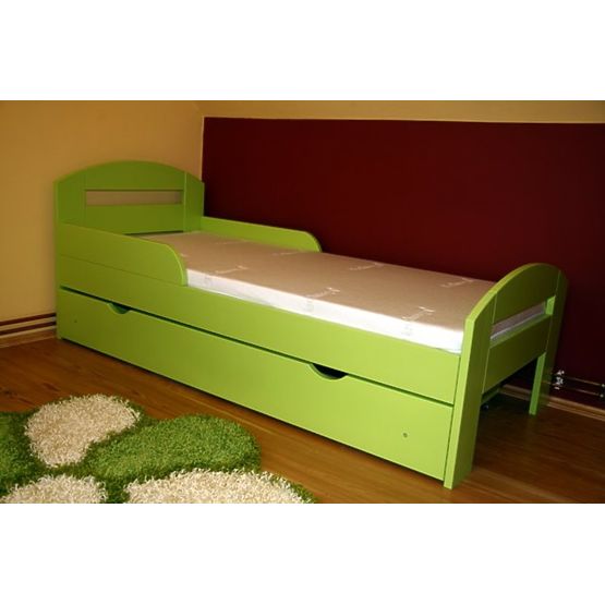 BAZAR Detská posteľ s úložným priestorom Timi - zelená - rozmer na matrac 180x80cm
