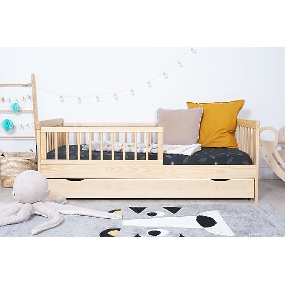 Bazar - Detská posteľ so zábranou TEDDY - prírodná