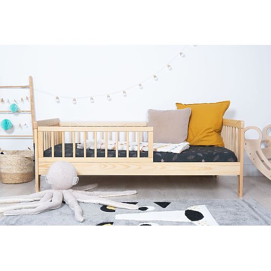 Bazar - Detská posteľ so zábranou TEDDY - prírodná