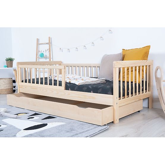 Bazar - Detská posteľ so zábranou TEDDY - prírodná