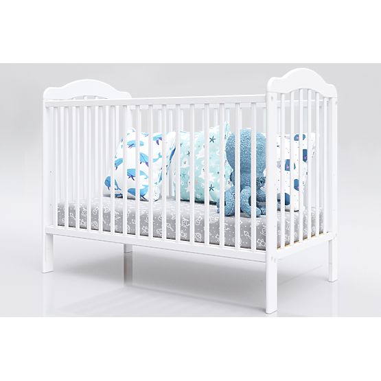 Bazar - Detská postieľka Alek s vyberateľnými priečkami - biela