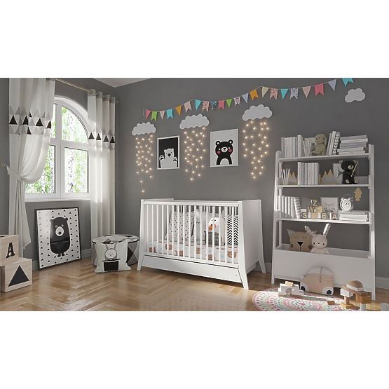 Bazar - Detská postieľka Cosmo 120x60 - biela