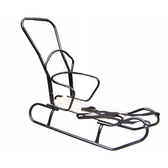 Bazar - Detské sánky s operadlom a fusakom - tmavo šedá / melanž