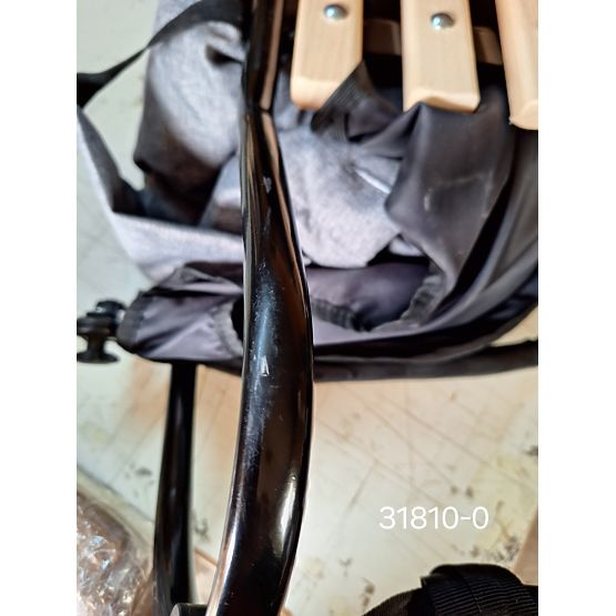 Bazar - Detské sánky s operadlom a fusakom - tmavo šedá / melanž