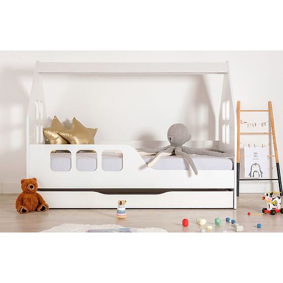 Bazar - Domčeková posteľ Woody 160 x 80 cm - biela