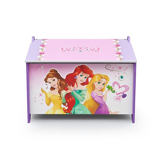 BAZAR Drevená truhla na hračky Princezny-&&string0&& I